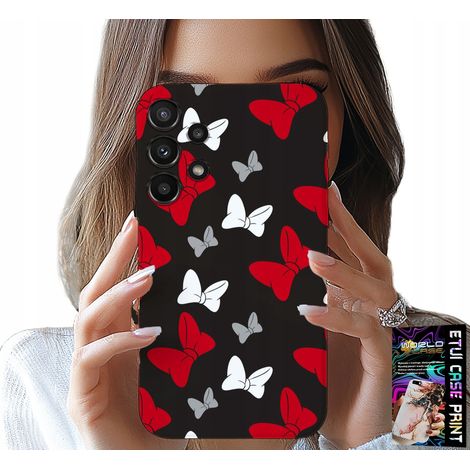 Custodia per Samsung Galaxy A13 4G - fiocchi rossi e bianchi, topo, motivi (1/5)