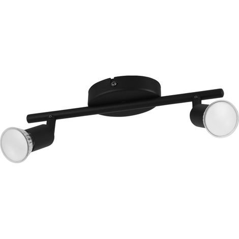 Eglo 2er LED Spot Buzz schwarz 28,5 x 6,5 cm GU10 Deckenlampen & Kronleuchter (1/3)