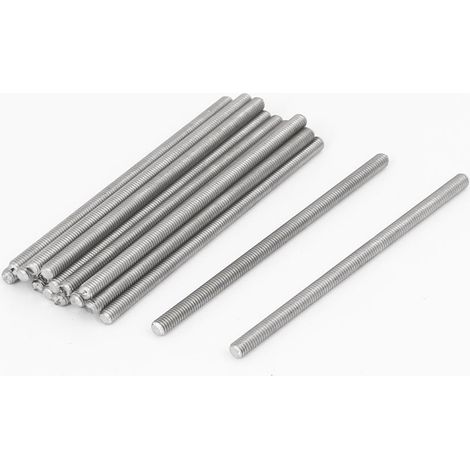 sourcing map Tige Filetée M3 x 60mm Acier Inoxydable 304, 0.5mm de Pas, 20Pcs Tiges Entièrement Fileté pour Projets de Bricolage