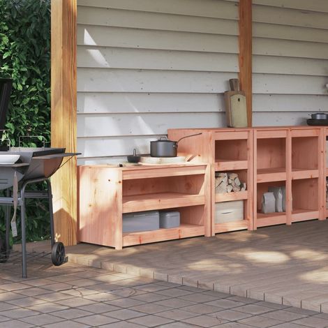 Outdoor-Küchenschränke MEPPEL 2 Stk. Massivholz Douglasie