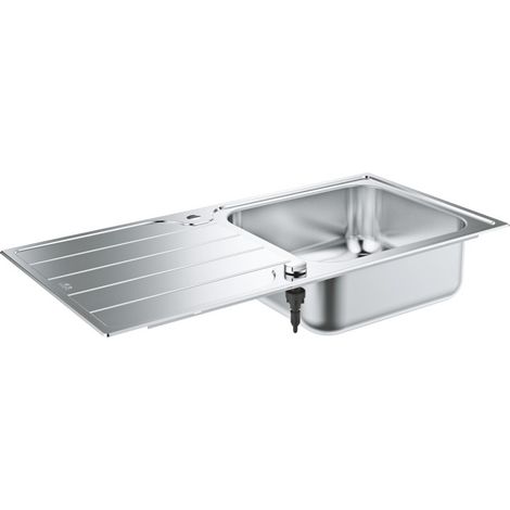Fregadero GROHE 1 seno con escurridor reversible en acero inoxidable K500 31563SD1