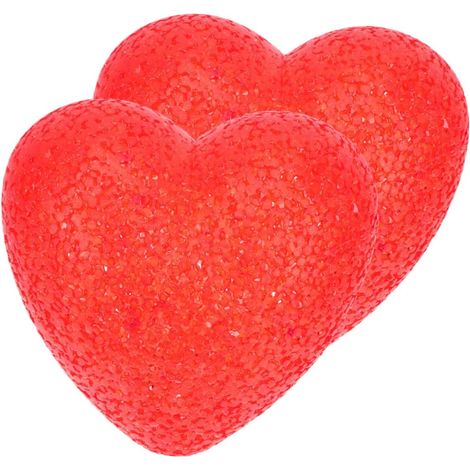 Lot de 2 Veilleuses LED de Cœur Rouge 8 CM Lampe Chevet Décorative pour Ambiance Romantique Centre de Table pour Saint-Valentin et Fête de Mariage (1/5)