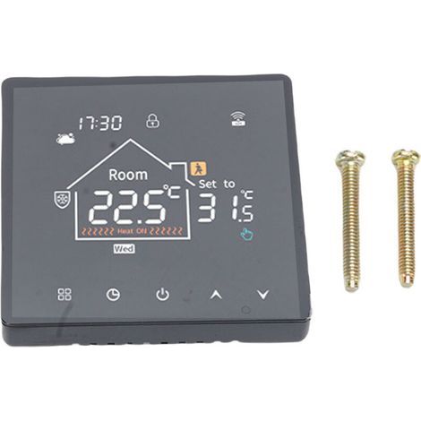 Thermostat intelligent programmable tactile avec écran LCD pour chaudière de chauffage central – sans WiFi, usage domicile/bureau/hôtel (1/5)