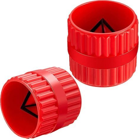 Ébavureur pour tubes, Ebavureur Universel pour Tuyaux, Alésoir Intérieur Extérieur, interieur: Ø5-38 mm, Outil de Chanfreinage de Tube, Outil d'ébavurage de Tuyau en PVC(2 Pcs) (1/5)