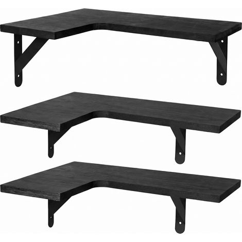 Levede Floating Shelf Wall Mounted 3pc Corner Shelf Unit Home Sotrage Decor (1/5)