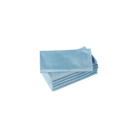 Lot de 6 Chiffons en Microfibre pour Verre, 40x 40 cm, Non Pelucheux pour Nettoyer Rapidement Les fenêtres, Lunettes, Pare-Brise, miroirs et Surfaces en Acier Inoxydable, Bleu (1/4)