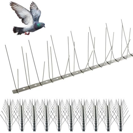 Pic anti pigeon 5m- Pic anti-pigeon flexible - Pointes en acier inoxydable inox - Ne rouille pas - Fabriqué en France (1/4)