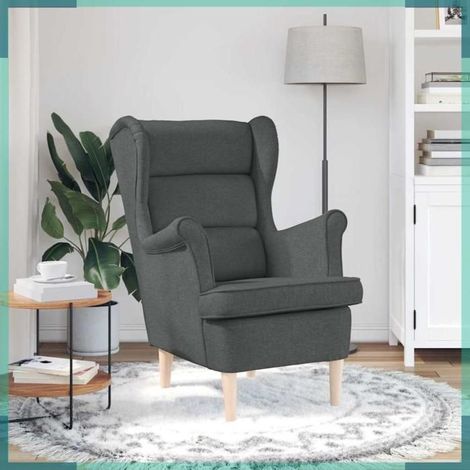 4016896 Fauteuil gris foncé 74x84x100 cm tissu (1/5)