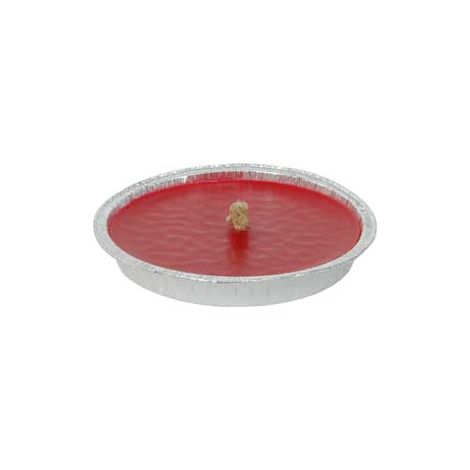 CITRONELLA GRANDE ROSSA IN CIOTOLA DI ALLUMINIO- - ø cm.17,5x2,5h. - 36 pezzi LAPILLO