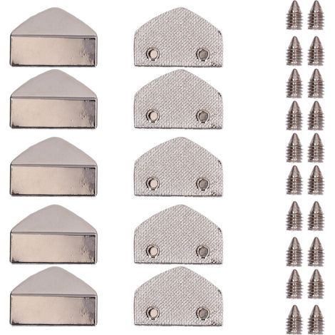 10 glänzende Reißverschlussstopper, praktisches Deko-Accessoire für Taschen und Koffer, Weiß (1/5)