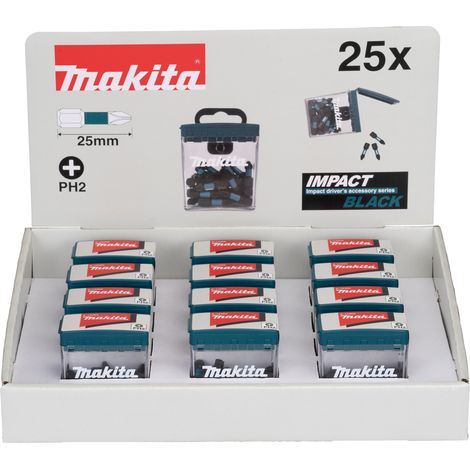 E-12360-12 Impact Black Tip, PH2, 25 mm, 25 pcs x 12 Sets (1/5)