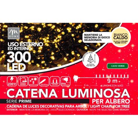 CATENA LINEARE 300 LED Colore Luce calda
