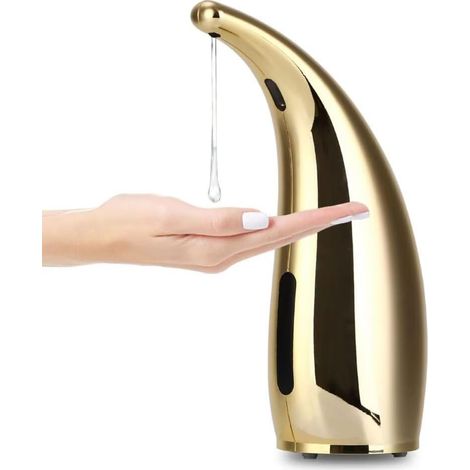 Soap Dispenser,Touchless Bath Kitchen Countertop Automatic Soap Dispenser with Infrared Motion Sensor,IPX6 Waterproof.Perfect for Bathroom and Kitchen（gold） (1/4)