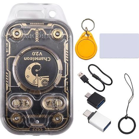 Chameleon V2.0 RFID-Chip-Lesegerät, NFC-Emulator, Duplikator + UID, Schlüsselanhänger-/Kartenleser, 125K/13,56M-Kartendekodierung, Chameleon Ultra (1/5)