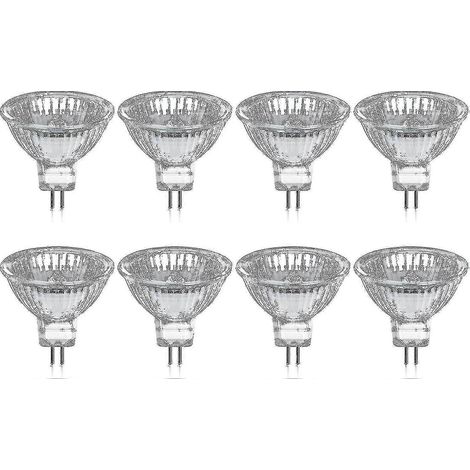 GU5.3 MR16 35W 12V warmweiße 2800K Halogenlampe, dimmbar, Glasdiffusor, 400 Lumen, 2-Pin-Sockel, 8er-Packung Cisea (1/5)