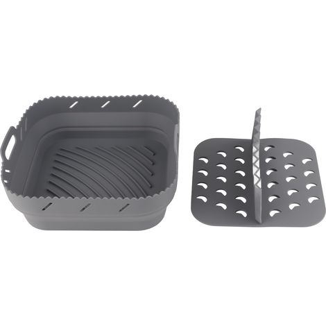 Moule de cuisson carré en silicone pour friteuse à air avec tapis de silicone, plat pour airfryer (1/5)