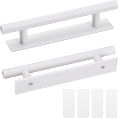Lot de 2 Poignée de Meuble Autocollante, 150mm Poignées de Porte Coulissante Self-adhesive Furniture Handles pour Tiroir Meuble Cuisine Cuisine Home Decorating (1/4)