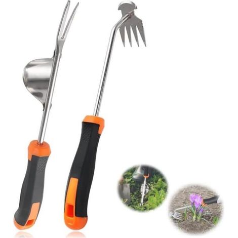 2-teiliger manueller Unkrautstecher aus Edelstahl – effektiver Löwenzahnentferner für Garten und Gemüsebeet