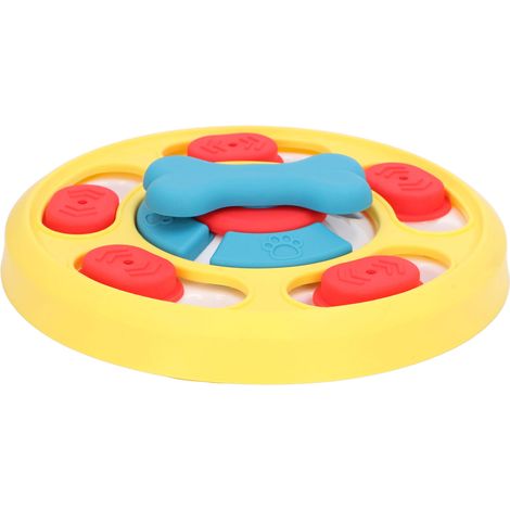 Jouet distributeur de friandises pour chien IQ entraînement mental chiot stimulation anxiété soulagement distributeur puzzles jaune (1/5)