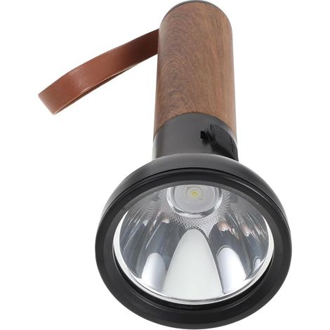 Lampe de Camping Rechargeable USB en Alliage D'aluminium et Bois Lampe de Poche Vintage 10w Légère Éclairage Large et Résistance aux Éclaboussures pour Activités Extérieures (1/5)