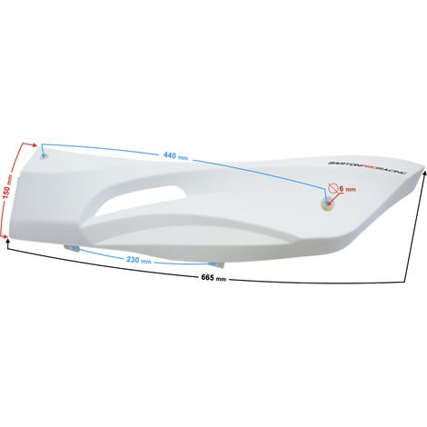 Embellecedor del umbral de la puerta izquierda, blanco mate, para Falcon 50 y Falcon 125 E5. (1/2)