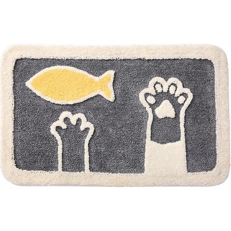 BEBUSINGOTO Rutschfester Badezimmerteppich, dicke, saugfähige, superweiche, flauschige Nachttischmatte aus Mikrofaser (50 x 80 cm) (1/2)