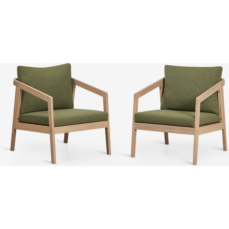 Set di 2 poltrone in legno di acacia Kaela SKLUM            