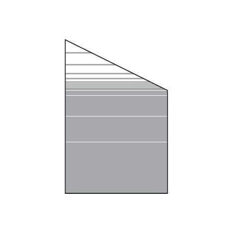 VETRO Glasscheibe ECKE rechts B 1200 x H 1800/1200 mm