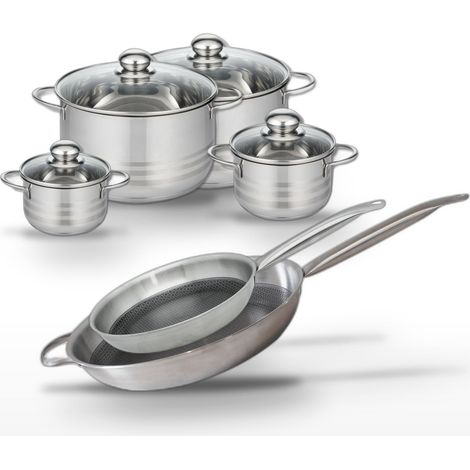 Lot Poêles 28/32cm & Faitouts 12/14/20/24cm Elo Relief Solution (1/5)