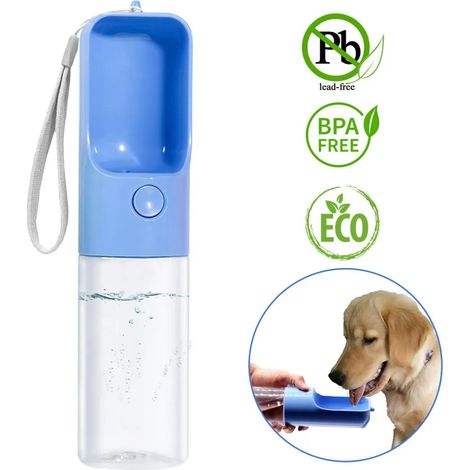 Hundenäpfe 450 ml Haustier-Trinkbecher im Freien, Hundegehender Wasserflaschenspender Lebensmittelqualität Auslaufsicher Hund Katze Reisegetränkflasche