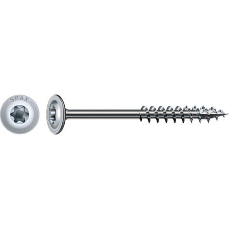 SPAX HI.FORCE, 8 x 140 mm, 50 Stück, Teilgewinde, Tellerkopf, T-STAR plus T40, 4CUT, WIROX - 0251010801405