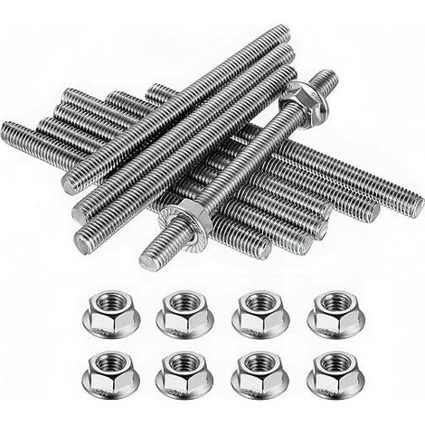 Tige Filetée Inox M8x100mm Écrous À Embase Fixation (1/5)