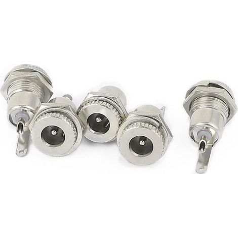 Lot de 5 connecteurs femelles d'alimentation CC 5,5 mm x 2,1 mm pour montage sur panneau DC-099 (1/4)