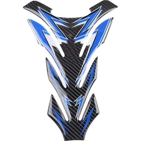 Réel carbone moto réservoir essence protection autocollant adhésif décalcomanie (1/5)