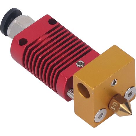 Extruder-Druckkopf mit 0,4-mm-Düsengewindeanschluss, Hotend-Zubehör für 3D-Drucker, Rot (1/5)