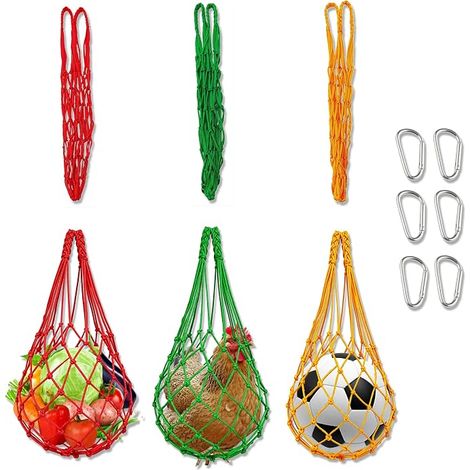 Filet à Suspendre pour Poulet avec Crochet, Rouge Vert Jaune Sac de Maille de Poulet, Nylon 57 cm pour Poules Canards et Oies (1/5)