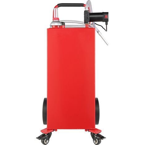 Mophorn 30 Gallonen Kraftstoffbehälter, 23,5 l/min elektrische Pumpe, tragbarer 180-W-Gasvorratstank mit Rädern, Kraftstofftransferbehälter für Diesel, Öl, Rasenmäher, Boote und Motorräder