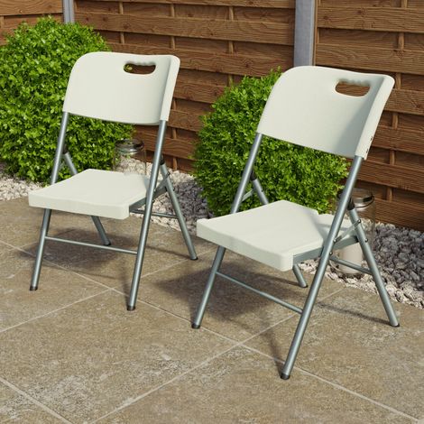 Lot de 2 Chaises Pliables Portables pour Intérieur et Extérieur H 86 x L 45 x P 50 cm (1/5)