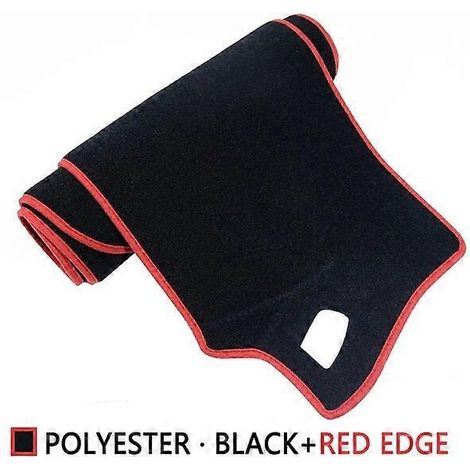 Tapis de tableau de bord pour Peugeot 508, 508sw et 508GT (2010-2018) - Protection solaire intégrée avec écran LCD - Polyester bord rouge (1/5)