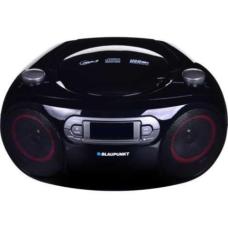 Radiocasete portátil FM PLL CD/MP3/USB/AUX/Reloj/Alarma (1/5)