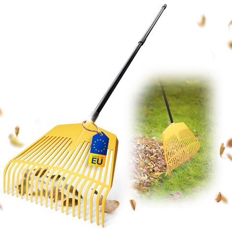 2x Novatool Gartenpflege-Sets Laubrechen mit Teleskopstiel