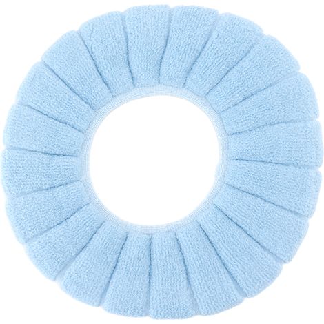 Housse de siège de toilette lavable – Bleue – Coussin de WC chaud et confortable, usage universel (1/5)