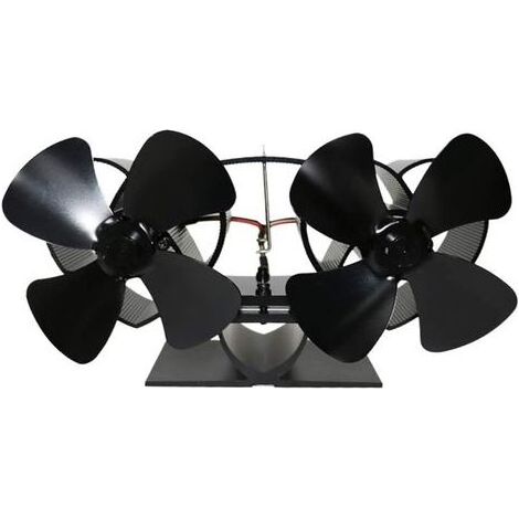 Ventilateur de cheminée sans courant pour poêle à bois, pour une distribution optimale de l'air (1/5)