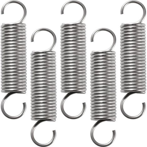 5 Pièces 2 17 74 mm Ressort de Traction, Ressorts de Tension en Acier Inoxydable, Ressorts de Tension à Double Crochet, pour Tentes, Auvents, Caravanes (1/5)