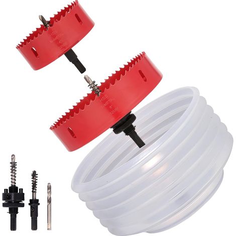 6-inch/4-inch hole saw for recessed and box lights, 4-6 inch bi-metal hole saw with dust extraction for wood, ceiling, and metal (1/5)