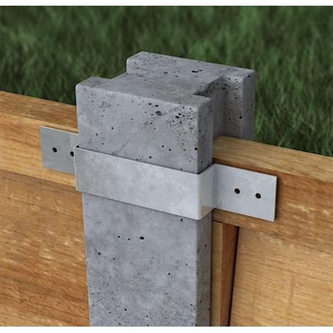 Support de sécurité pour poteaux de clôture, pinces galvanisées pour barrières, fixations pour panneaux de clôture, adaptées aux poteaux de 100 mm / 4 pouces (1/5)