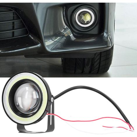 Phare antibrouillard universel à LED pour automobile, 3,5 pouces, type « œil d'ange », phare antibrouillard à LED 12 V (anneau extérieur blanc) (1/5)
