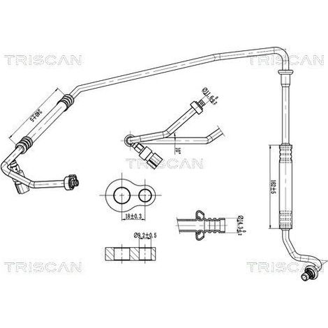 Conduite à haute/basse pression, climatisation TRISCAN 9010 16074 FORD 1207352
