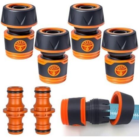 4 pièces, raccords pour tuyaux, raccord de jardin, connecteur tuyau d’arrosage (19 mm) - (1/5)