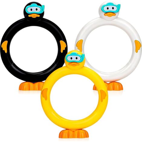 Jeu de plongée 3 pièces anneaux bâtonnets flottants pour enfant piscine (1/5)